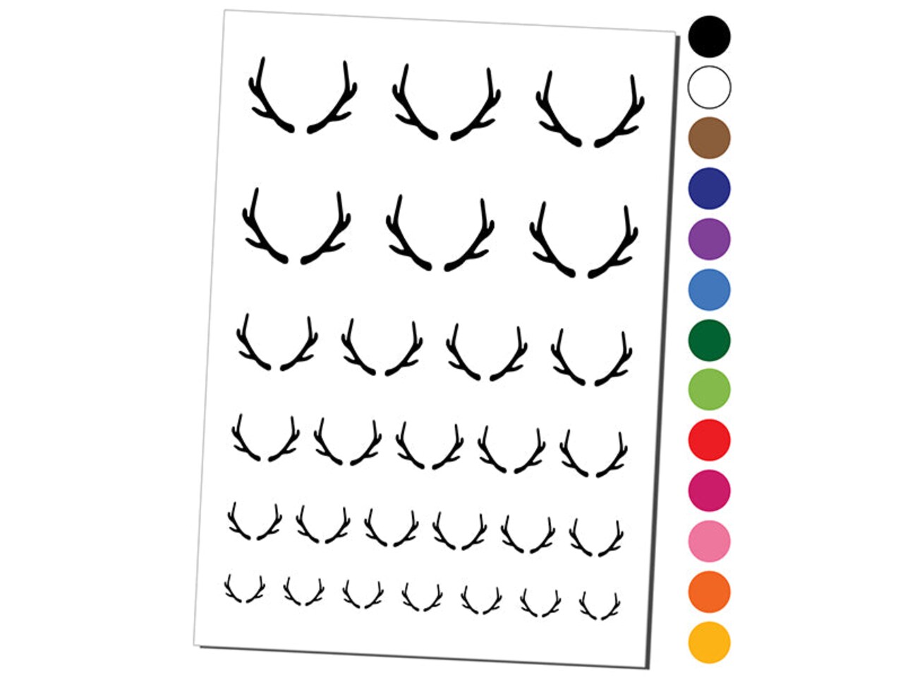 Deer Antlers Temporary Tattoo Water Resistant Fake Body Art Set Collection